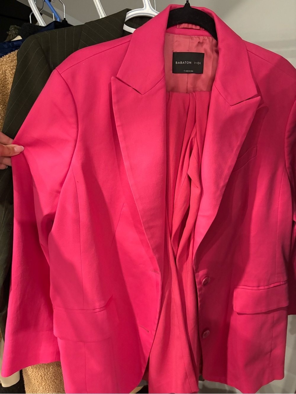 Babaton Hot Pink Tailored Blazer - Suit Set